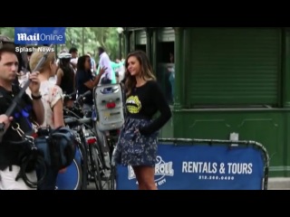 nina dobrev flashes a smile while filming in central park big ass milf